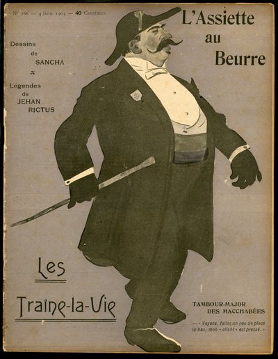 Omslag til "" The Butter Plate"", nummer 166, Satirique en Colors av Francisco Sancha y Lengo