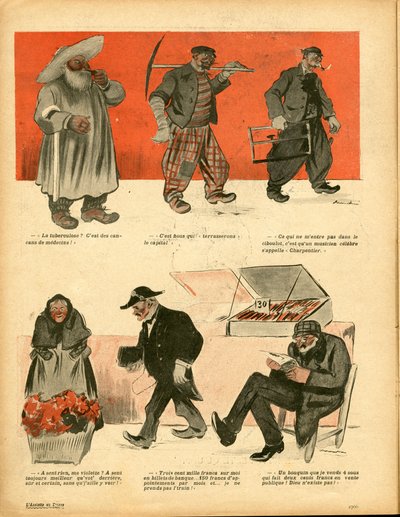 L'Plate au beurre, nummer 166, satirisk i farger av Francisco Sancha y Lengo