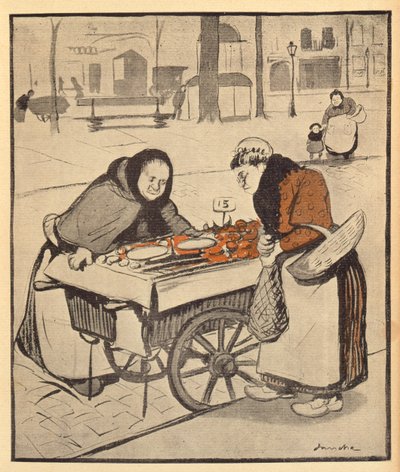 Det virker litt dyrt for meg, fra LAssiette au Beurre, 8. mars 1902 (fargegravering) av Francisco Sancha y Lengo