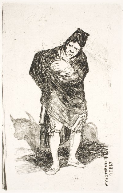 Andalusisk smugler, med okse av Francisco de Goya
