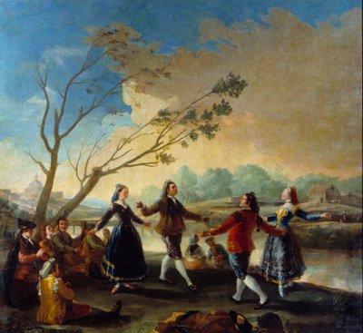 Ball på kanten av Manzanares. Maleri av Francisco De Goya (1746-1828) av Francisco de Goya