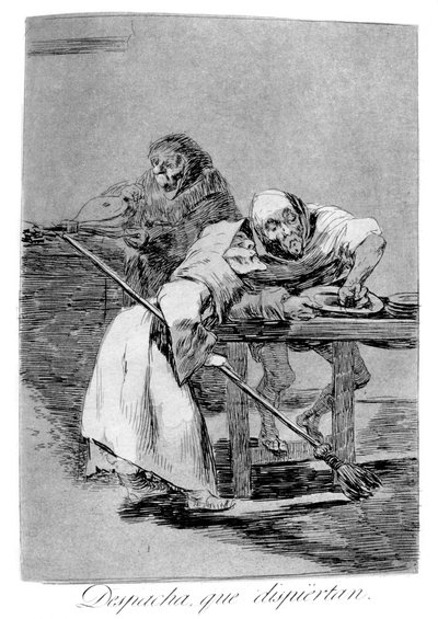 Vær rask, de våkner, 1799 av Francisco de Goya