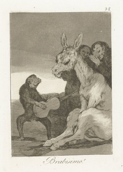 Bravo! Brabisimo! (tittel på objekt) Los Caprichos (serietittel) av Francisco de Goya