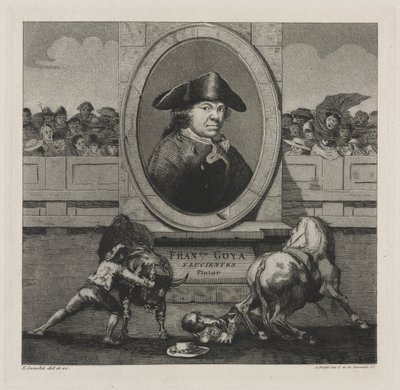 Tyrekamp: Frontispice, 1876. av Francisco de Goya