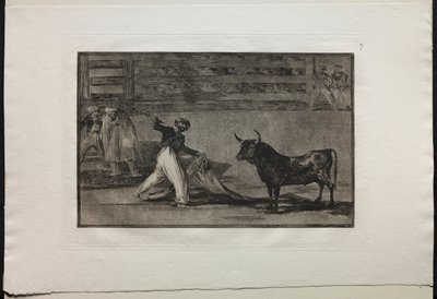 Tyrekamp: Opprinnelsen til harpuner eller flagg av Francisco de Goya