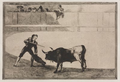 Tyrekamp: Pedro Romeo dreper den stansede oksen av Francisco de Goya