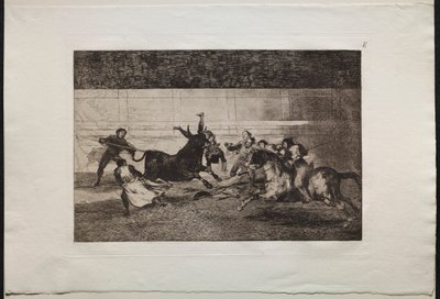 Bullfights: The Death of Pepe Illo (2. komposisjon) av Francisco de Goya