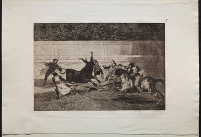 Bullfights: The Death of Pepe Illo 2. komposisjon, 1876. av Francisco de Goya