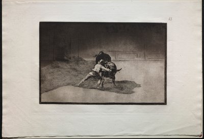 Bullfights: The Famous Martincho Places the Banderillas Play the Bull with the Movement of his body av Francisco de Goya