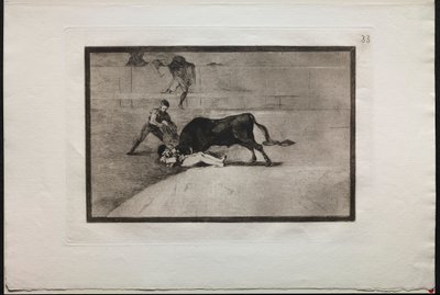 Bullfights: The Unlucky Death of Pepe Illo, in the Ring at Madrid, 1876. av Francisco de Goya