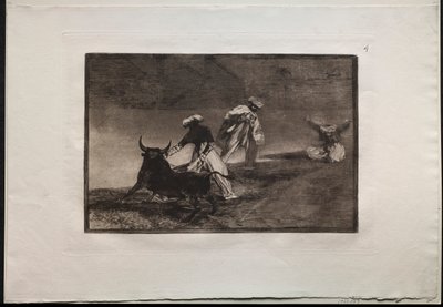Bullfights: They Play Another with the Cape in an Enclosure, 1876. av Francisco de Goya