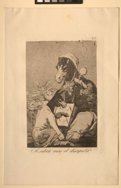 Caprices: Kanskje ikke eleven vet mer. av Francisco de Goya