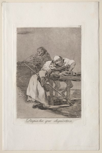 Caprichos: Vær rask, de våkner av Francisco de Goya