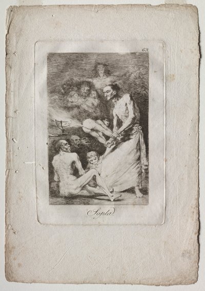 Caprichos: Blow, 1799. av Francisco de Goya