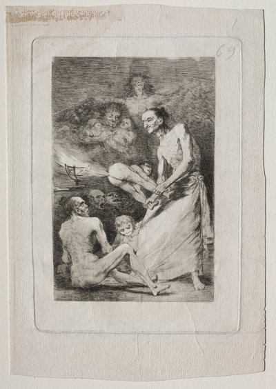 Caprichos: Blow, ca. 1799. av Francisco de Goya