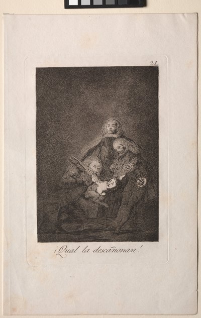 Caprichos: Hvordan de plukker henne! av Francisco de Goya