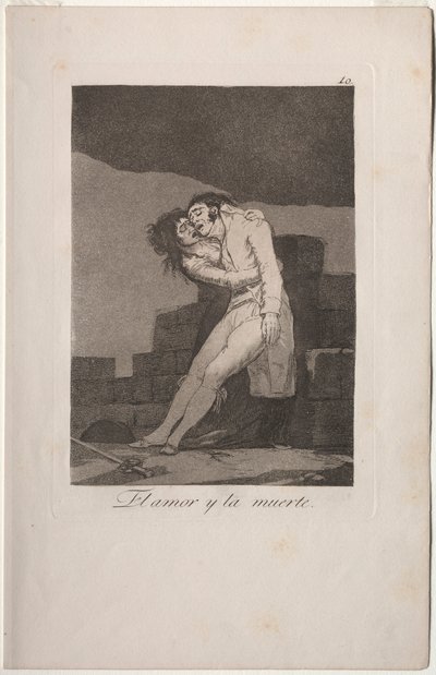 Caprichos: Kjærlighet og død. av Francisco de Goya