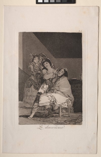 Caprichos: Hun flykter ham av Francisco de Goya