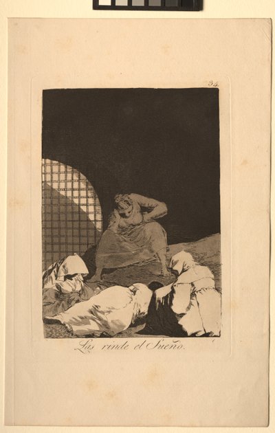 Caprichos: Søvn overvinner dem. av Francisco de Goya