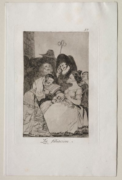Caprichos: Filiasjonen. av Francisco de Goya