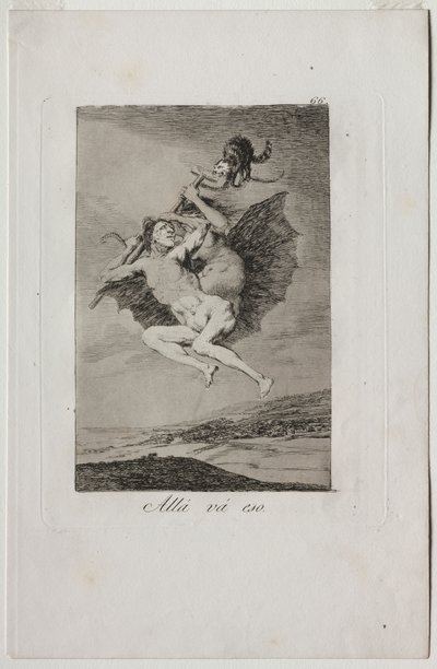 Caprichos: There It Goes. av Francisco de Goya