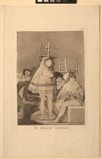 Caprichos: De har allerede fått plass o.n. bunn. av Francisco de Goya