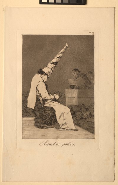 Caprichos: Disse støvflekkene. av Francisco de Goya