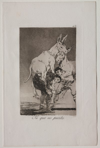 Caprichos: Du som ikke kan av Francisco de Goya