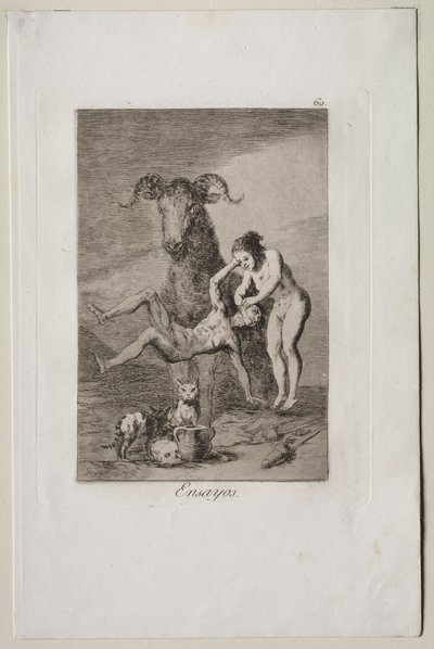 Caprichos: Prøver. av Francisco de Goya