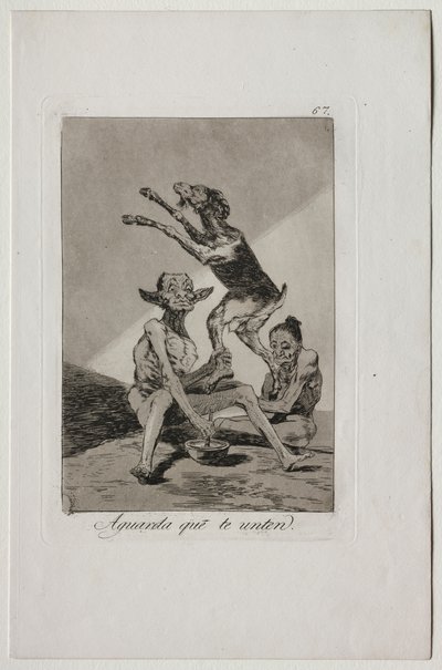 Caprichos: Vent til du har blitt salvet av Francisco de Goya