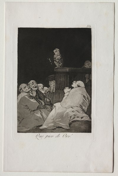 Caprichos: For et gullnebb! av Francisco de Goya