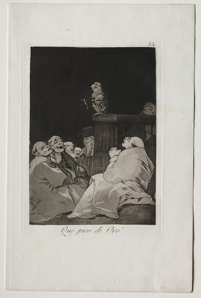 Caprichos: For et gullnebb!. av Francisco de Goya