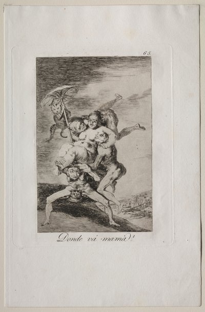 Caprichos: Hvor skal mor? av Francisco de Goya