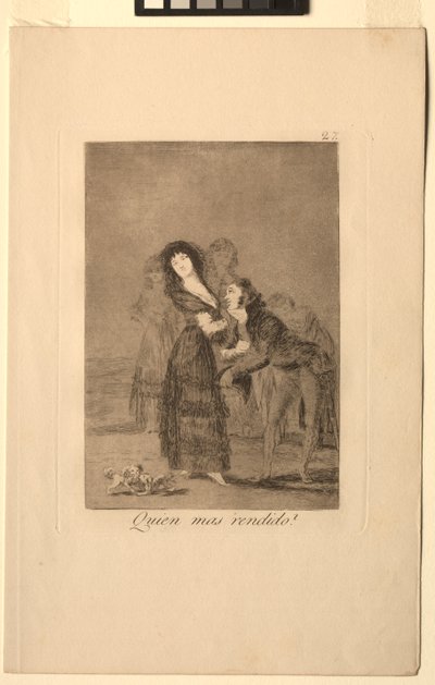 Caprichos: Hvem av dem er mest overvunnet. av Francisco de Goya