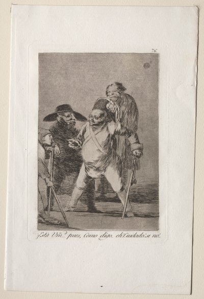 Caprichos: Forstår du?...Vel, som jeg sier...eh! Se opp! Ellers... av Francisco de Goya