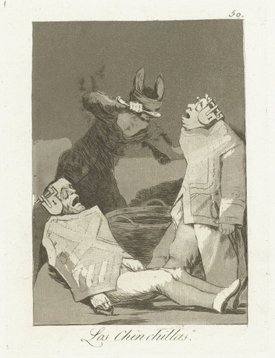 De Chinchillas Los Chinchillas (title on object) Los Caprichos (series title)   1368877   no       norwegian Successfully Translated  Original: Pages from the illustrated book "Panoramic Views along the Banks of the Sumida River (Ehon Sumidagawa ryogan ich av Francisco de Goya