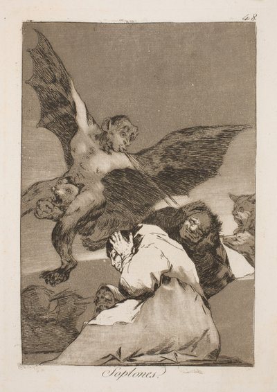 De blåser inn i ørene av Francisco de Goya