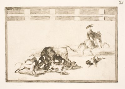 De polerer hundene på oksen av Francisco de Goya