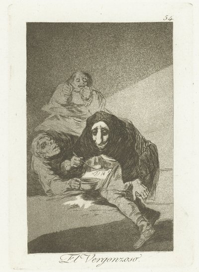 De schaamtevolle The Shameful (tittel på objekt) The Whims (serietittel) av Francisco de Goya
