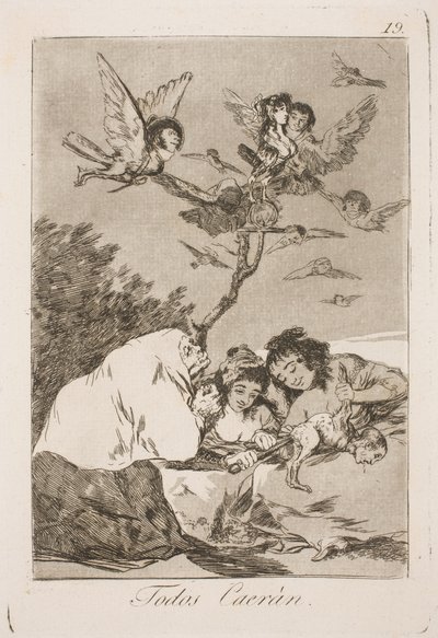 De vil alle falle ned av Francisco de Goya
