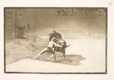 Den berømte Martincho plasserer banderillaene, lurer oksen med kroppens bevegelser av Francisco de Goya