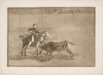 Den feiret Pajueleras mandige mot (på arenaen) i Saragossa av Francisco de Goya