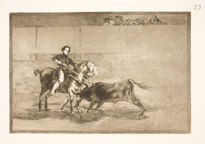 Den feiret Pajueleras mandige mot (på arenaen) i Saragossa av Francisco de Goya