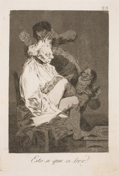 Dette kalles lesing av Francisco de Goya