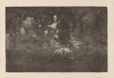 Gud skaper dem og de går sammen av Francisco de Goya