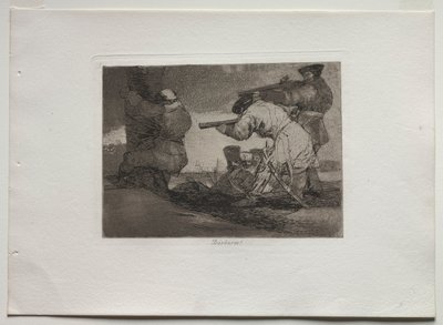Krigens katastrofer: Barbarians!, 1810-1820. av Francisco de Goya