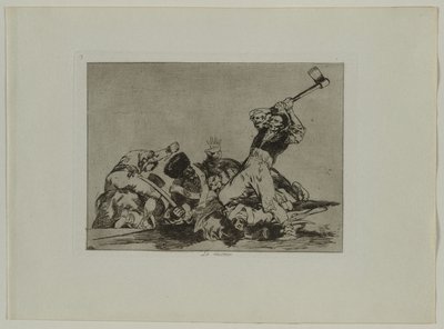 Krigens katastrofer: Pl., 3, The Same Thing, 1810-1813. av Francisco de Goya