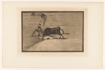 Dood van Pepe-Hillo på arenaen i Madrid Pepe Illos uheldige død på Madrid-plassen Stierengevechten (serietittel) La Taureaumachie (serietittel) La Tauromaquia (serietittel) av Francisco de Goya