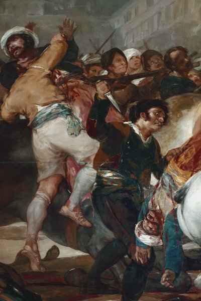 The Two of May (2. mai) eller Anklagen om mamelukkene. Detalj (olje på lerret av Francisco de Goya