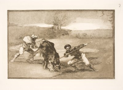 En annen måte å jakte på til fots av Francisco de Goya